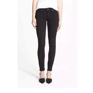 Paige Verdugo Ultra Skinny Black Overdye Jeans Size 25